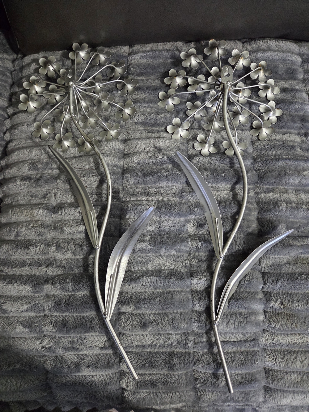 Hobby Lobby Gold and Cream Floral Metal Wall Art Pair - Picture 2 of 5